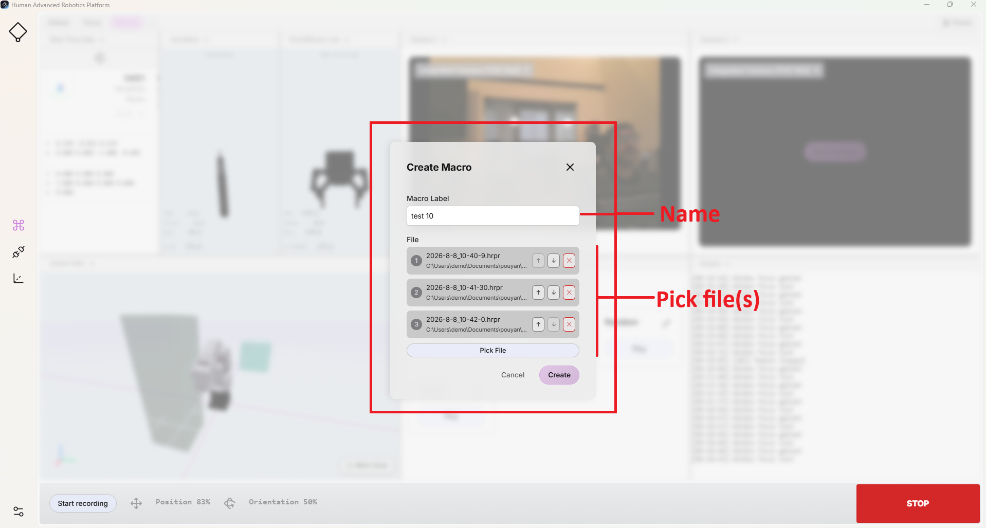 main UI