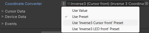 Inverse3 CoordinateConverter