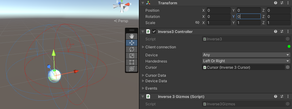 Gizmos Inverse3 gauche et droite
